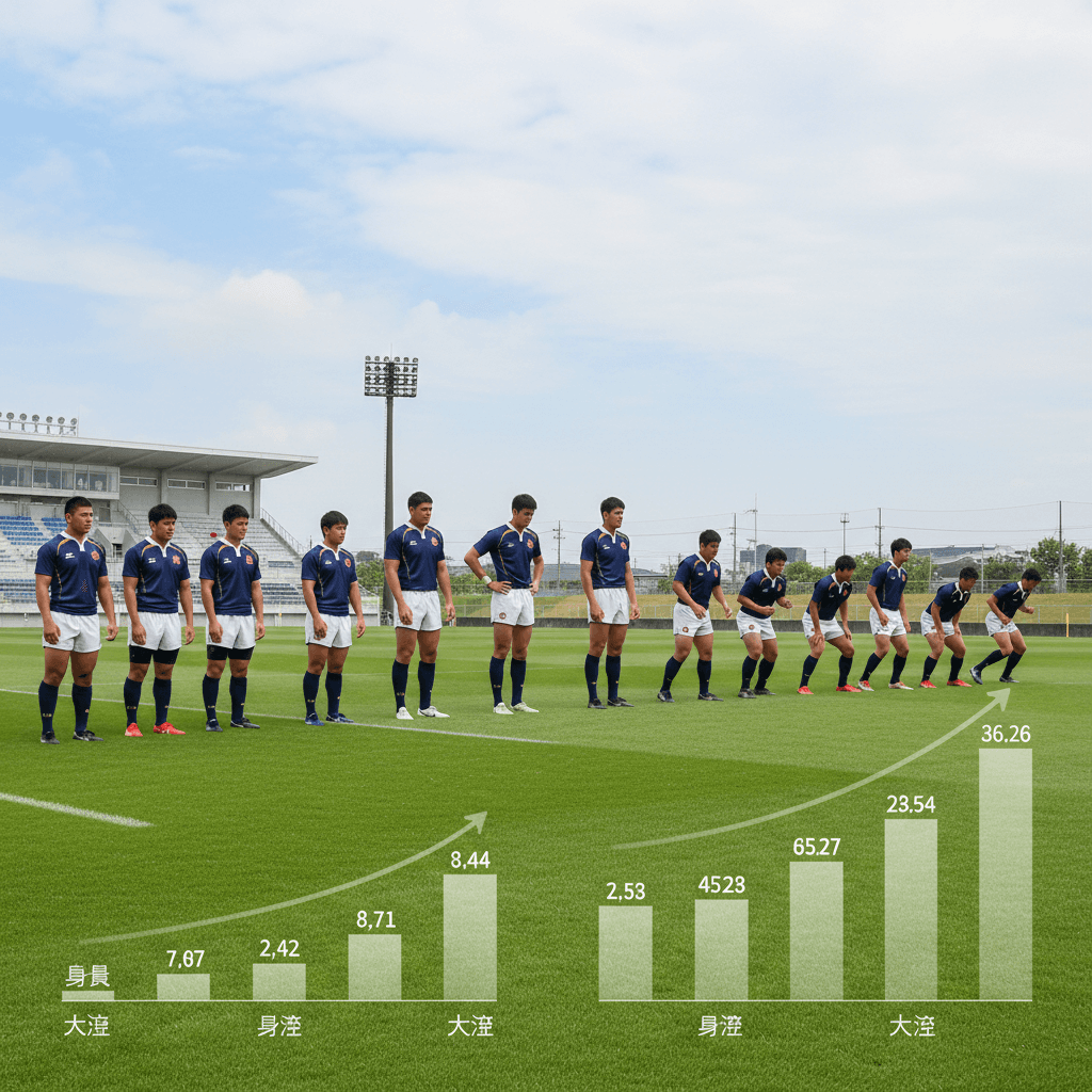 高校ラグビー ポジション別 平均身長・体重:強豪校の身体特性と育成戦略